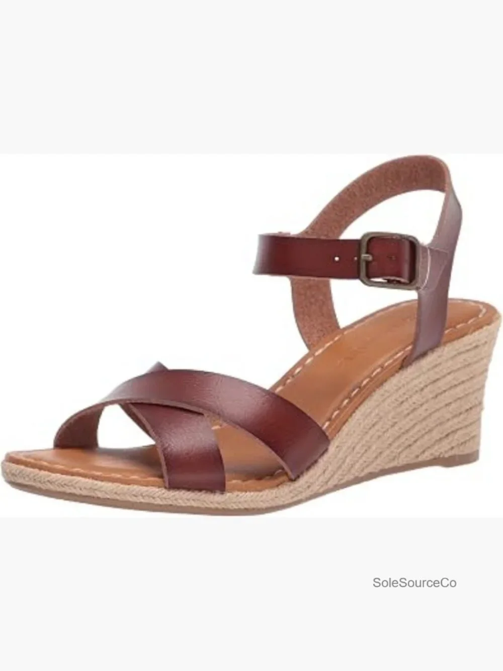 Women's Espadrille Wedge Sandal with Adjustable Buckle